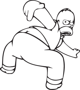 Homer Butt Homero Trasero Logo Vector