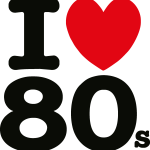 I love 80s Logo Vector