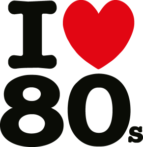 I love 80s Logo Vector