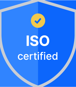 ISO Certified Badge Logo Vector