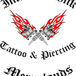 Infamous ink tattoo & piercing Logo Vector