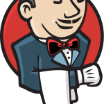 Jenkins with icon Logo Vector