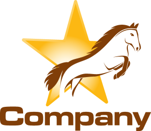 Jumping Horse Logo Vector