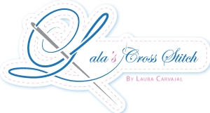 Lala’s Cross Stitch Logo Vector