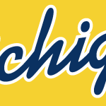 Michigan Wolverines text Logo Vector