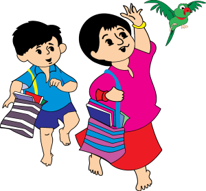Mina Raju Cartoon Protect Logo Vector