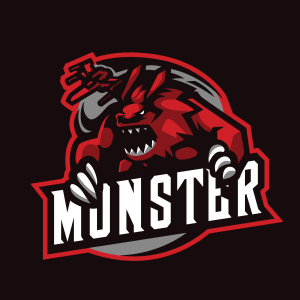 Monster Sport and Esports Logo Vector