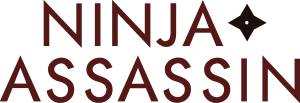 Ninja Assassin Wordmark Logo Vector