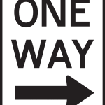 ONE WAY STREET ROAD SIGN Logo Vector