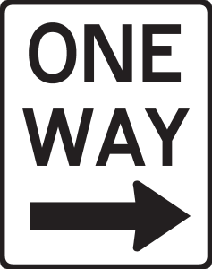 ONE WAY STREET ROAD SIGN Logo Vector