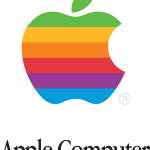 Old Apple Computer Logo Vector