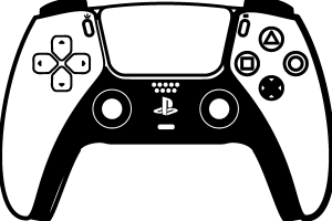 PS5 Controller Gamepad Logo Vector