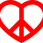 Peace Heart Logo Vector