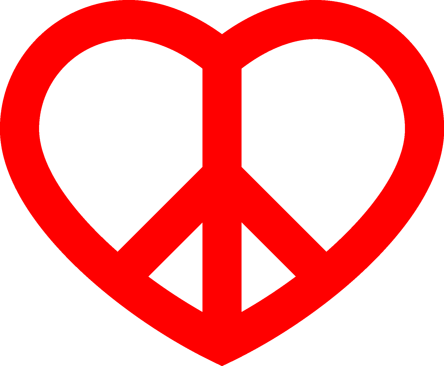 Peace Heart Logo Vector