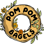 Pom Pom Bagels Logo Vector