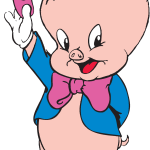 Porky Pig with Hat Logo Vector