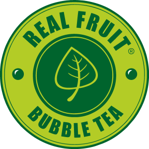Real Fruit Bubble Tea Logo Vector