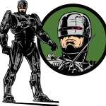 Robocop Comic Logo Vector