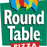 Round Tabel Pizza Logo Vector