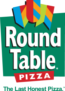 Round Tabel Pizza Logo Vector