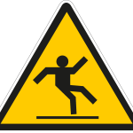 SLIPPERY SURFACE WARNING SIGN Logo Vector