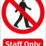 STAFF ONLY SIGN Logo Vector