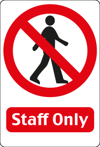 STAFF ONLY SIGN Logo Vector