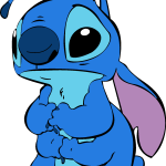 Stitch Sad Logo Vector