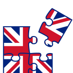 UK flag jigsaw Logo Vector