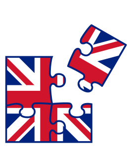 UK flag jigsaw Logo Vector