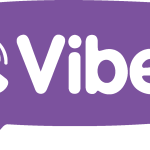 Viber with text Logo Vector