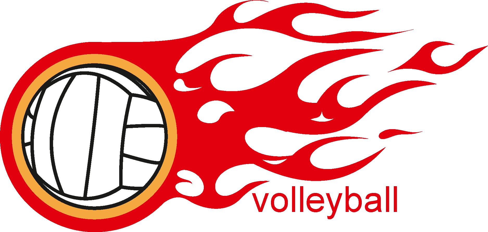 Volleyball logo for the team and cup Royalty Free Vector