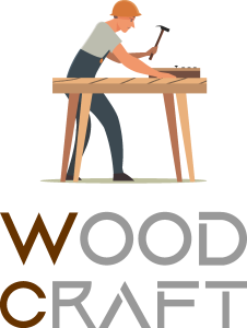 Wood Craft Logo Vector