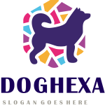 dog hexa Logo Vector