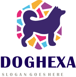 dog hexa Logo Vector