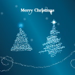 merry christmas abstract glowing x mas card Logo Vector