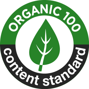 organic 100 content standard Logo Vector