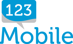 123 Mobile Logo Vector