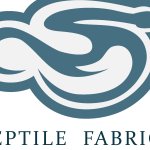 Abstract Blue White Reptile Fabrics Logo Vector