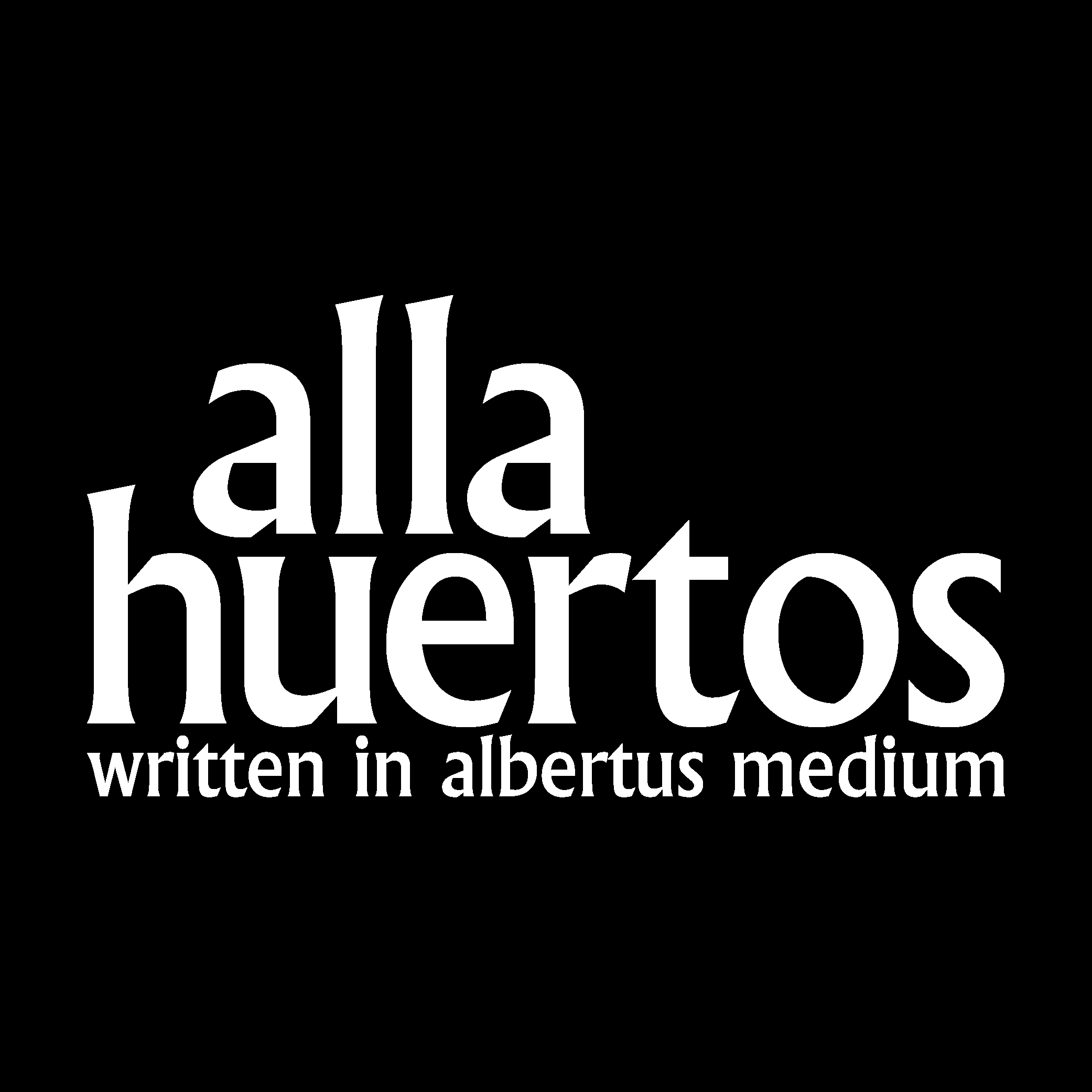 Alla Huertos white Logo Vector