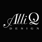 Alli Q Design white Logo Vector