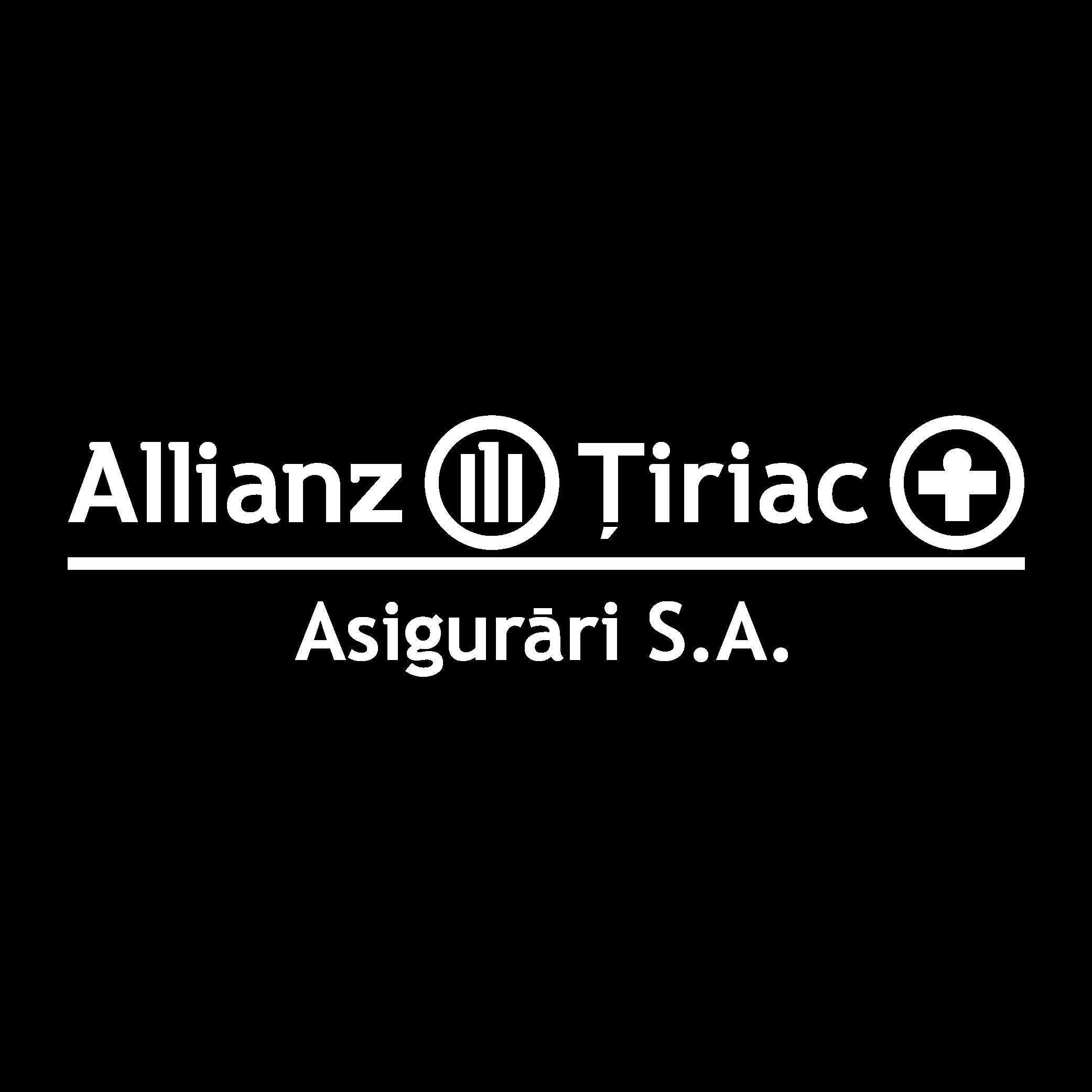 Allianz Tiriac white Logo Vector