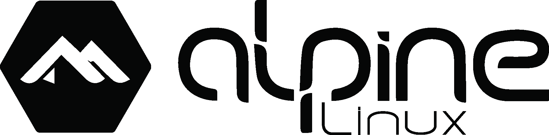Alpine Linux black Logo Vector