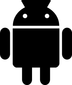Android robot Black Logo Vector