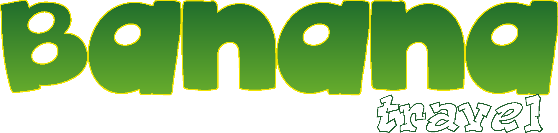 Banana Travel Logo Vector