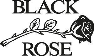 Black Rose Leather Logo Vector