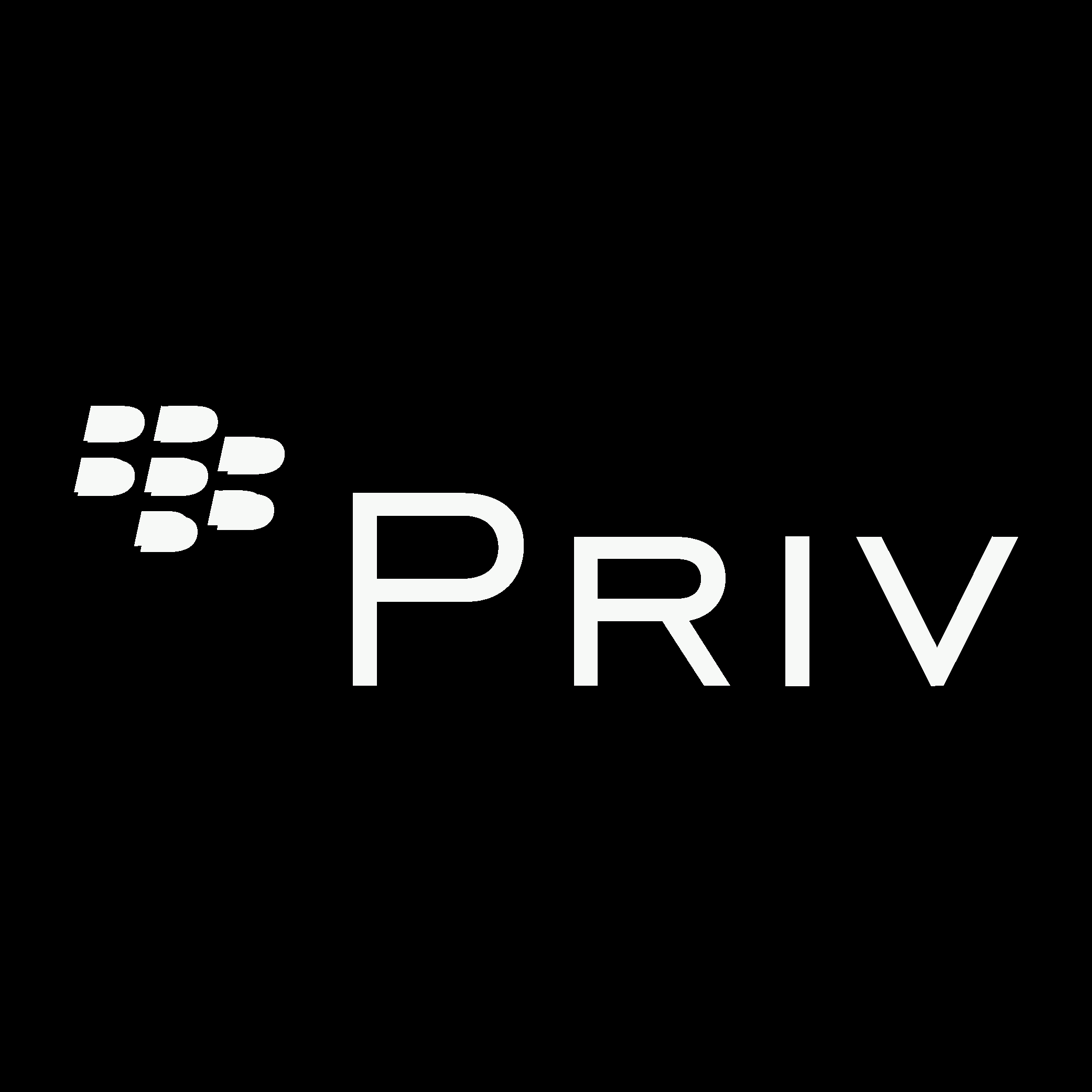 BlackBerry Priv white Logo Vector