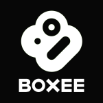 Boxee white Logo Vector