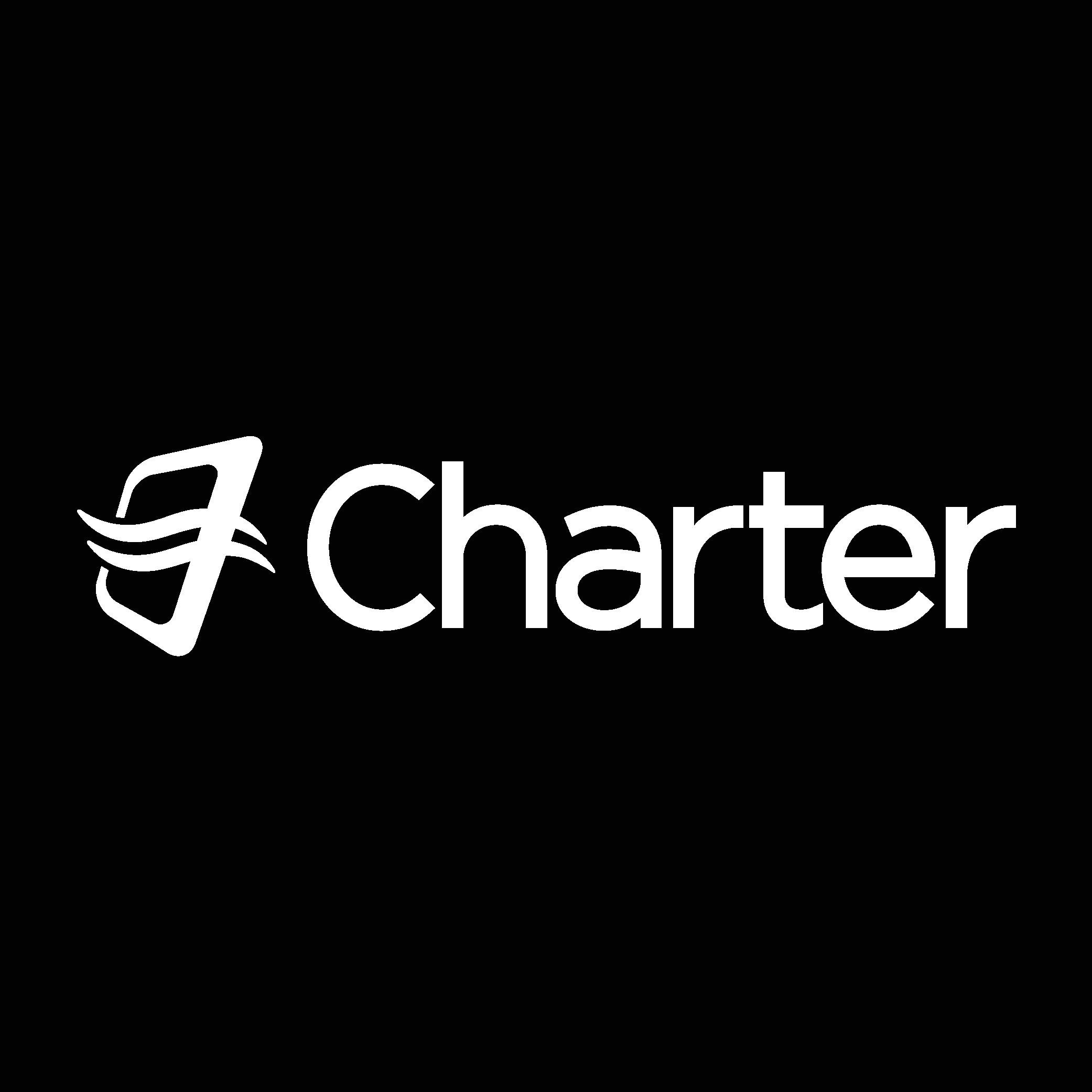 Charter white Logo Vector