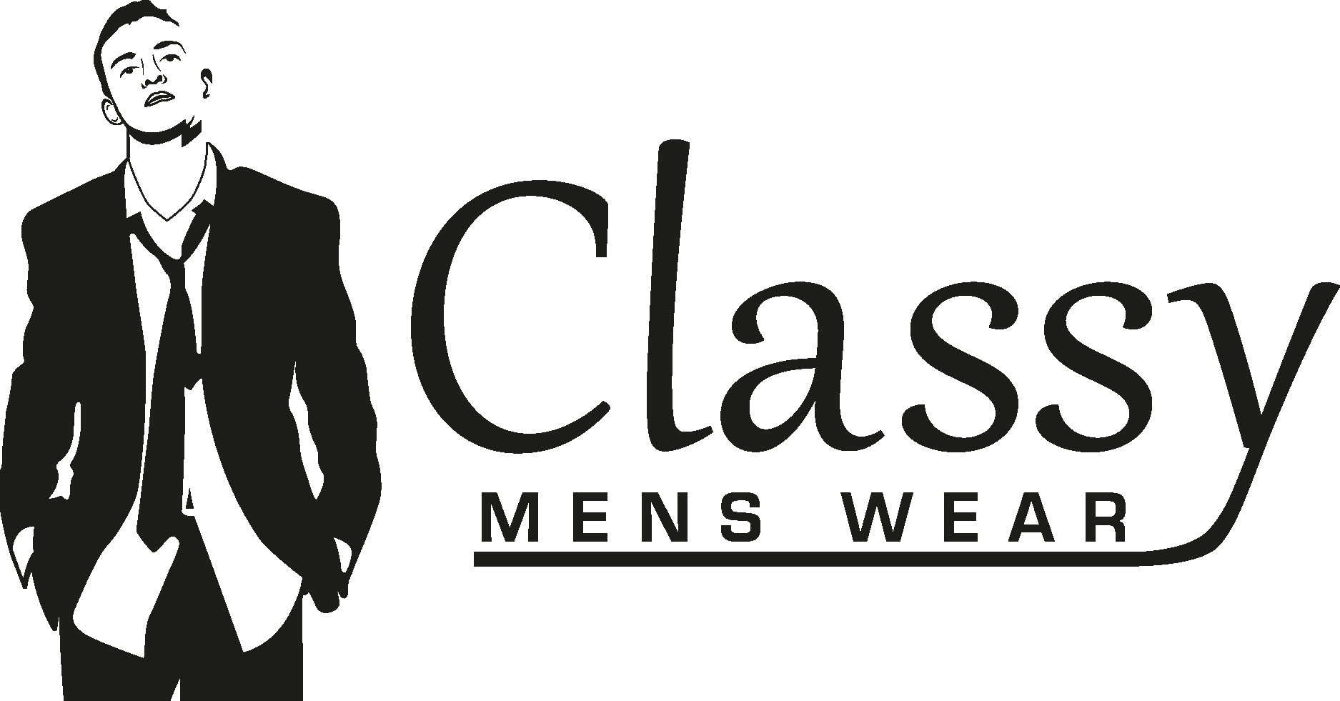 Classy Mens Wear Logo Vector